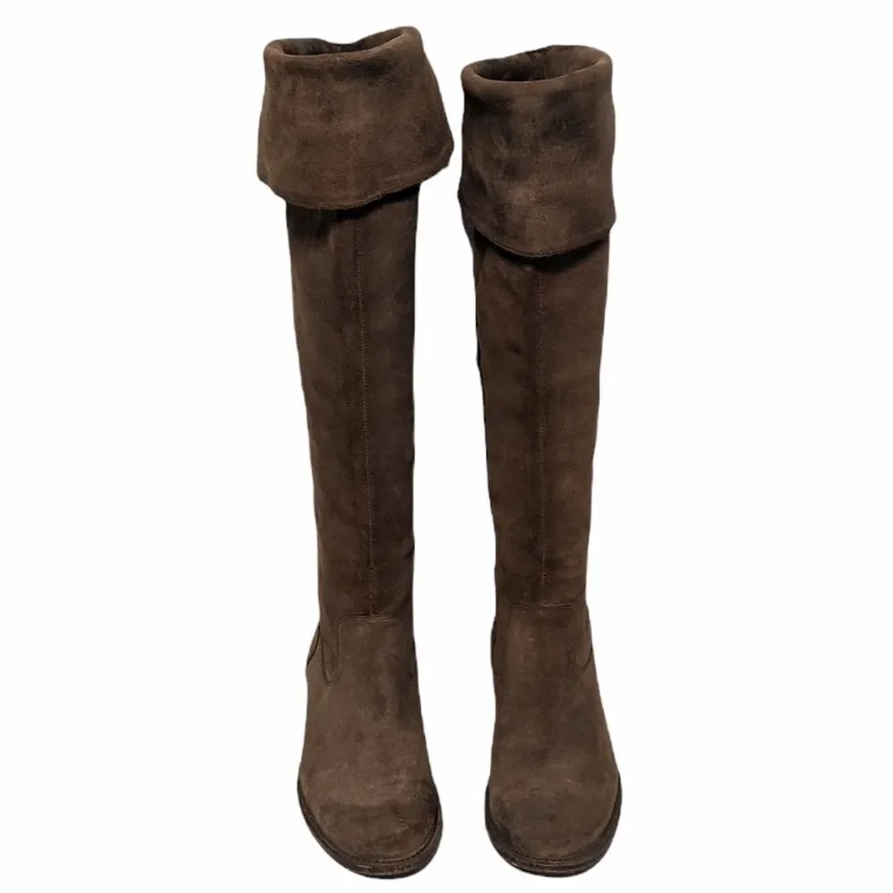 FRYE Shirley Over the Knee Leather Boots 6